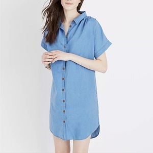 Madewell indigo central shirt dress